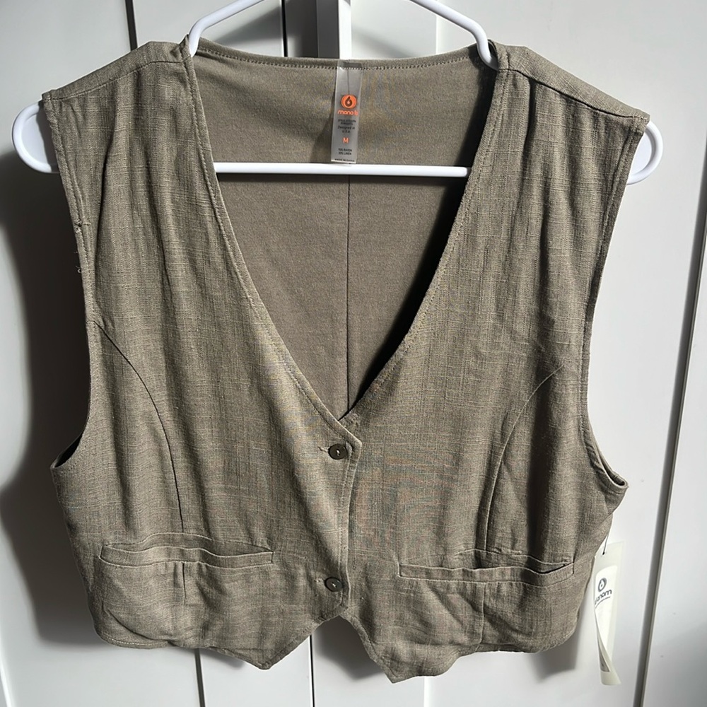 Mono B- tan khaki vest